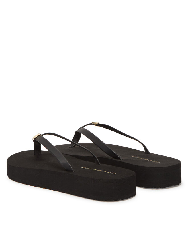 Tommy Hilfiger Σαγιονάρες Tommy Hilfiger Elevated Chic Beach Sandal FW0FW08523 Μαύρο