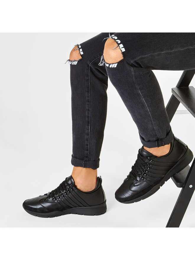 【クーポン対象外】 Dsquared2 Sneakersy Lace-Up SNM0101 Sneakers Top Low フラワー・リース