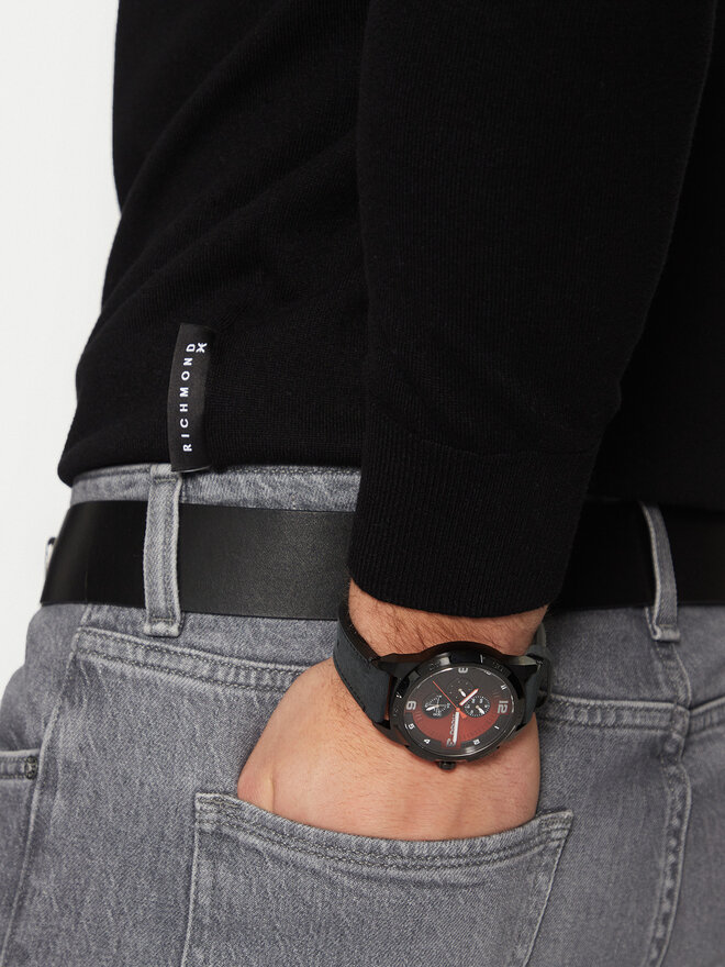 HUGO Pulkstenis Hugo Grip 1530275 Melns