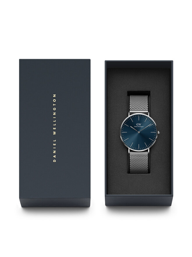 Daniel Wellington Hodinky Daniel Wellington Classic Mesh DW00100628 Tmavomodrá