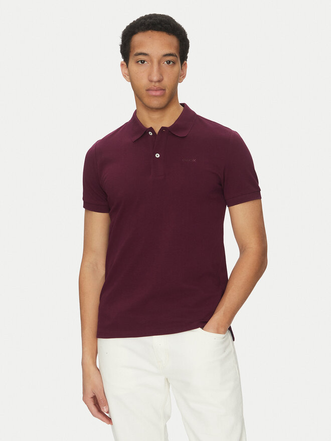 Geox Geox Polo marškinėliai M5511B T3240 F8312 Vyšninė Regular Fit