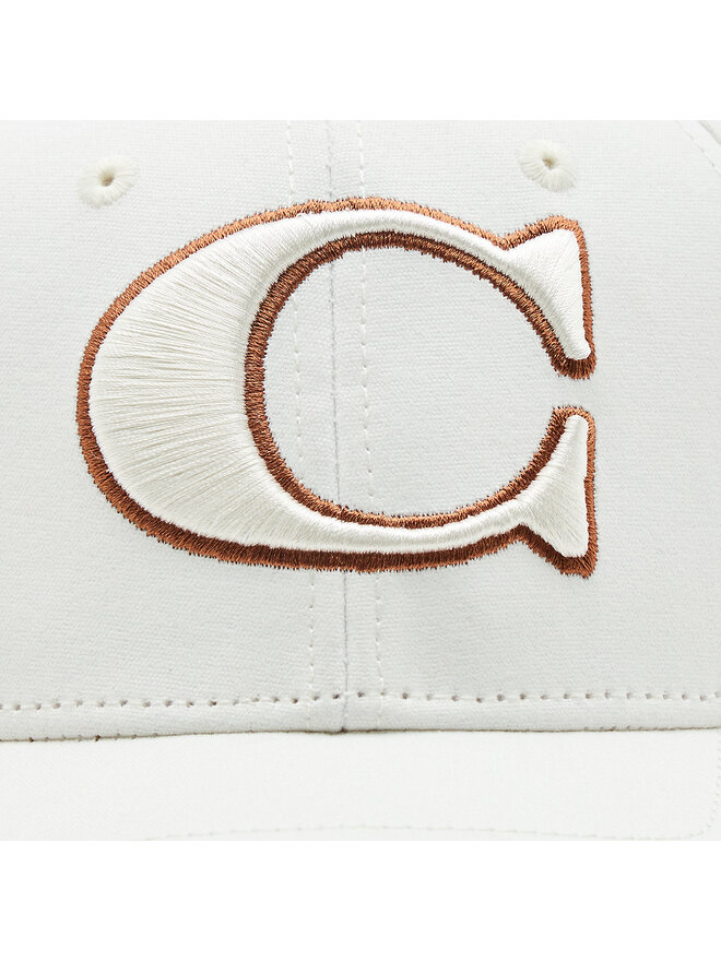 Coach Шапка с козирка Coach CH793 Бял