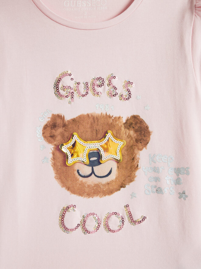 Guess Guess Marškinėliai K5RI18 K6YW4 Rožinė Regular Fit