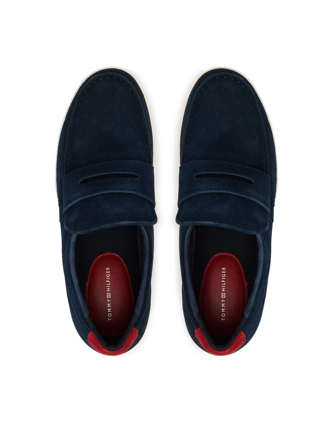 Tommy Hilfiger Halbschuhe Tommy Hilfiger Modern Light Hybrid Suede Loafer FM0FM05786 Dunkelblau