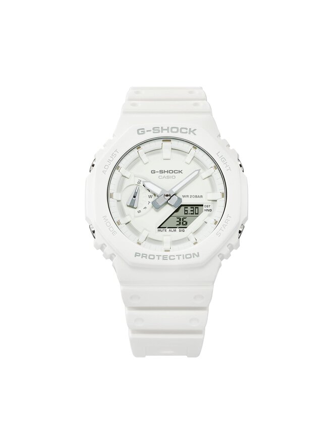 G-Shock Zegarek G-Shock GA-2100-7A7ER Biały
