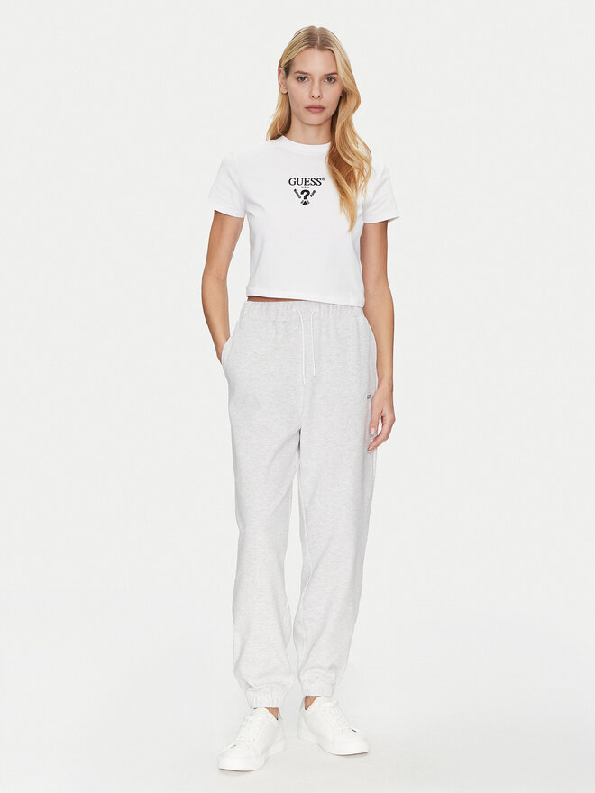Guess Guess T-Shirt V4YI20 KCDH1 Λευκό Boxy Fit