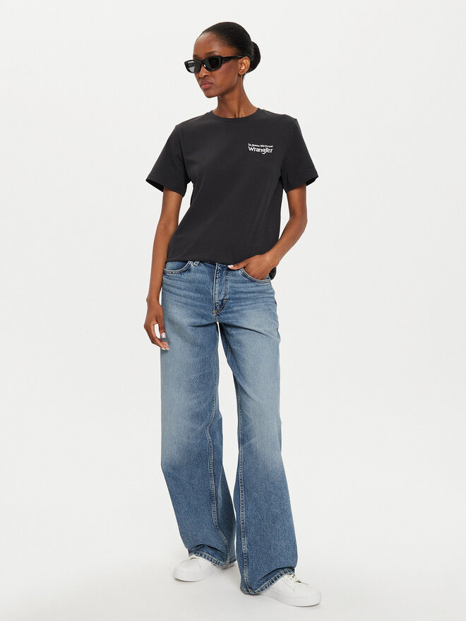 Wrangler Wrangler T-Shirt Graphic 112356429 Schwarz Regular Fit