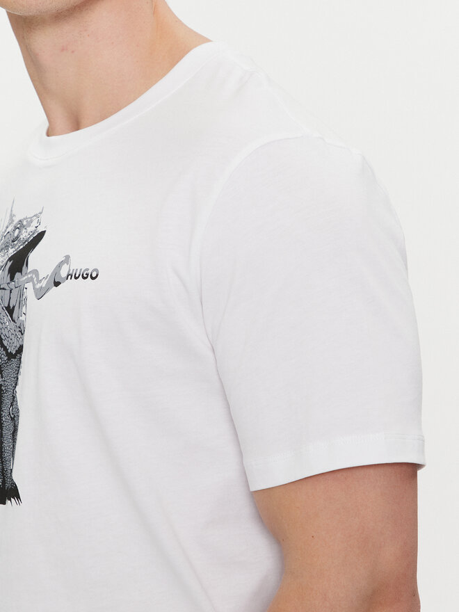HUGO Hugo T-Shirt Dibeach 50513812 Weiß Regular Fit
