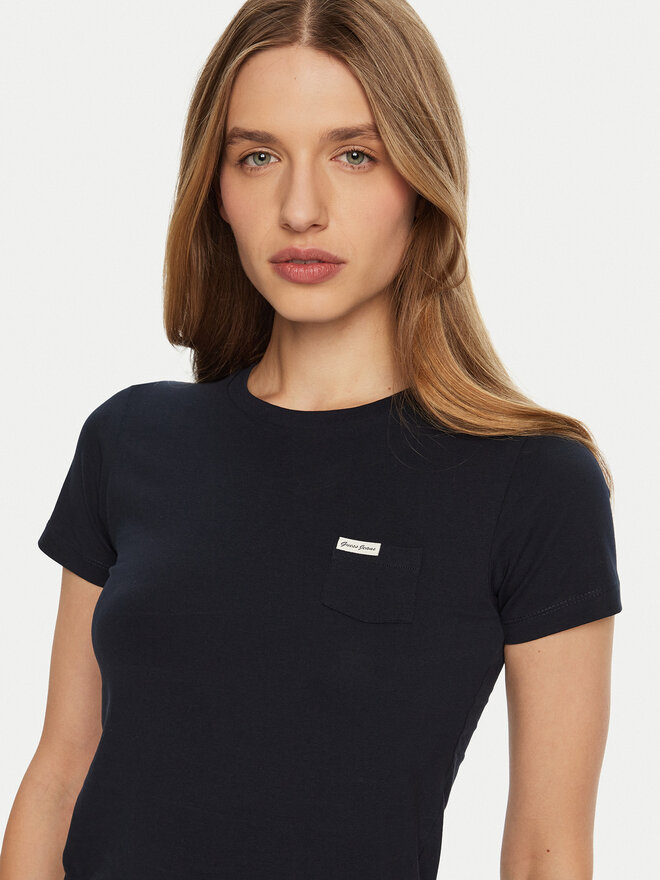 Guess Jeans Guess Jeans Póló W5RI52 J1314 Sötétkék Slim Fit