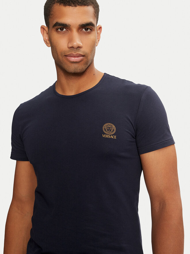 Versace Versace Camiseta AUU01005 1A1001 Azul marino Regular Fit