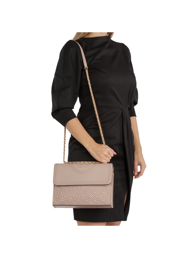 Sac a main Tory Burch Fleming Convertible Shoulder Bag 43833 Beige chaussures