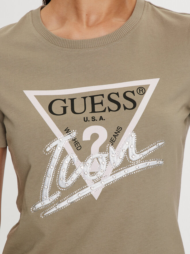 Guess Guess Camiseta Icon W4YI32 I3Z14 Verde Regular Fit