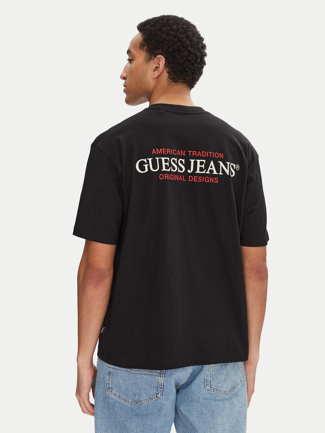 Guess Jeans Guess Jeans T-Shirt M4BI75 K8FQ4 Μαύρο Oversize