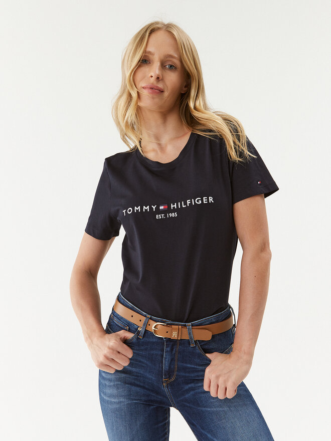 Tommy Hilfiger Tommy Hilfiger T-Shirt Heritage C-Nk WW0WW31999 Dunkelblau Regular Fit