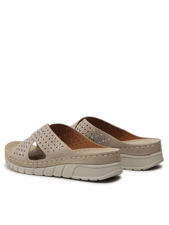 Clara Barson Pantoletten Clara Barson WS8054-02 Beige