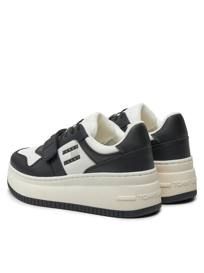 Tommy Jeans Αθλητικά Tommy Jeans Tjw Retro Basket Flatform Velcro EN0EN02573 Μαύρο