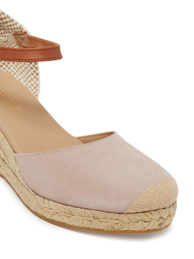 Genuins Espadrilles Genuins Carina Velour G106385 Rózsaszín