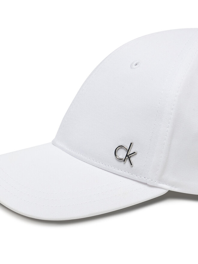 Calvin Klein Czapka z daszkiem Calvin Klein Ck Metal Cotton Cap K60K613102 Biały