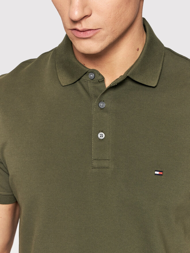 Tommy Hilfiger Tommy Hilfiger Pólóing 1985 MW0MW17771 Zöld Slim Fit