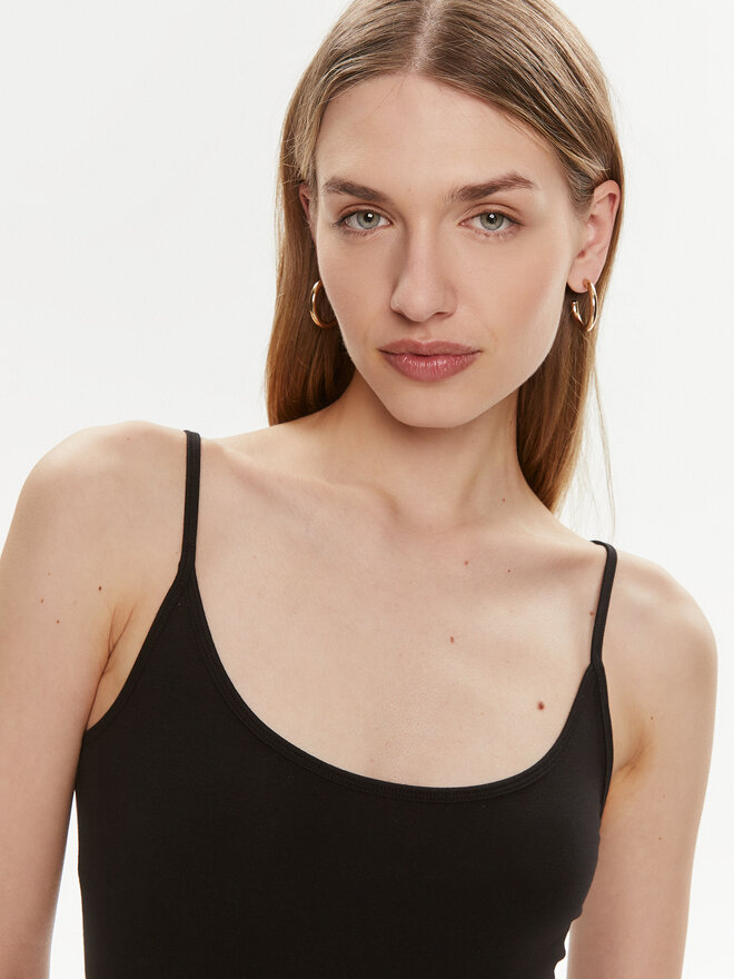 Gina Tricot Gina Tricot Τοπ 22470 Μαύρο Slim Fit