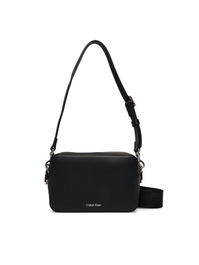 Calvin Klein Handtasche Calvin Klein Webbing Double Strap Camera Bag LV04F3165G Schwarz