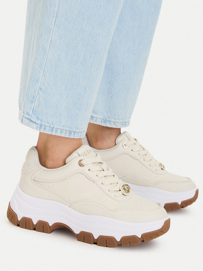 Guess Sneakers Guess FLFBRT PEL12 Écru