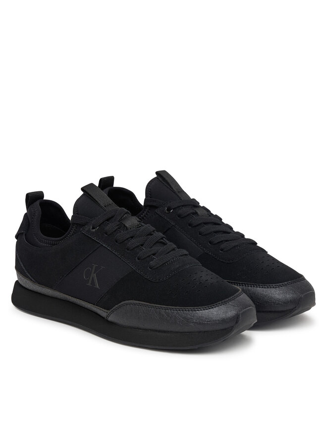 Calvin Klein Sneakers Calvin Klein Retro Runner Sock Laceup Mix HM0HM02305 Schwarz