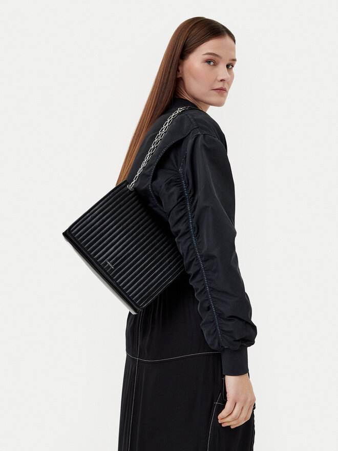 Calvin Klein Τσάντα Calvin Klein Mini Line Quilt Shoulder Bag K60K613080 Μαύρο