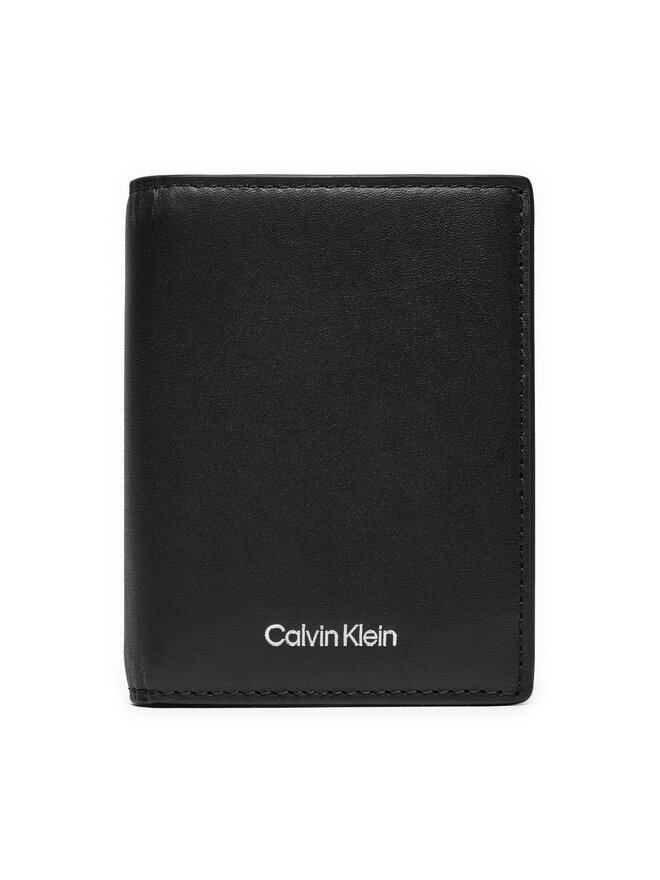 Calvin Klein Portafoglio grande da uomo Calvin Klein Ck Sleek Bifold 7cc W/Coin K50K512694 Nero