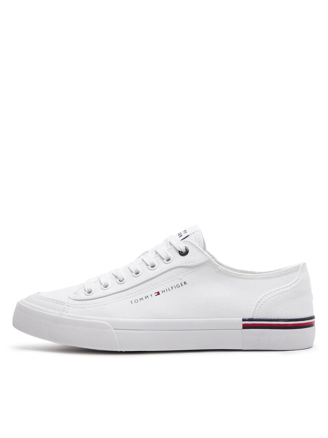 Tommy Hilfiger Tenisky Tommy Hilfiger Corporate Vulc Canvas FM0FM04954 Bílá