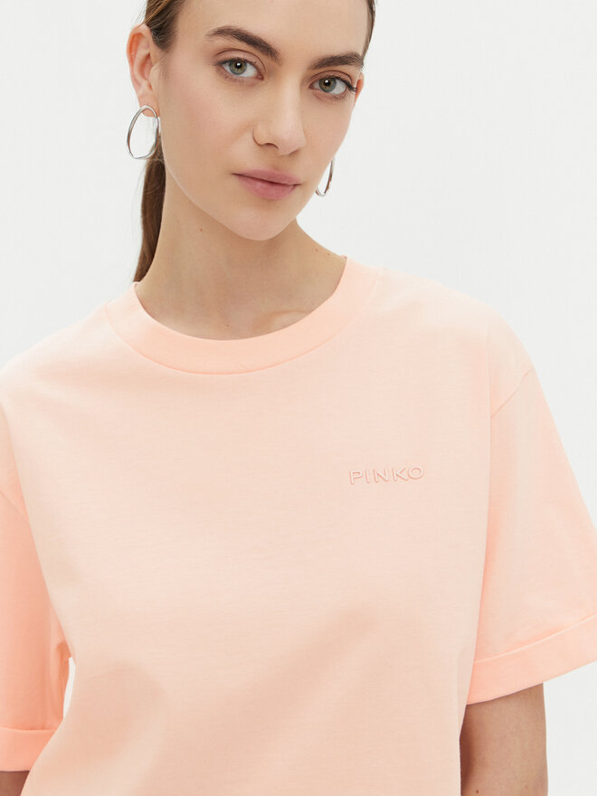 PINKO PINKO T-Shirt 104882 A2HN Korallenfarben Regular Fit
