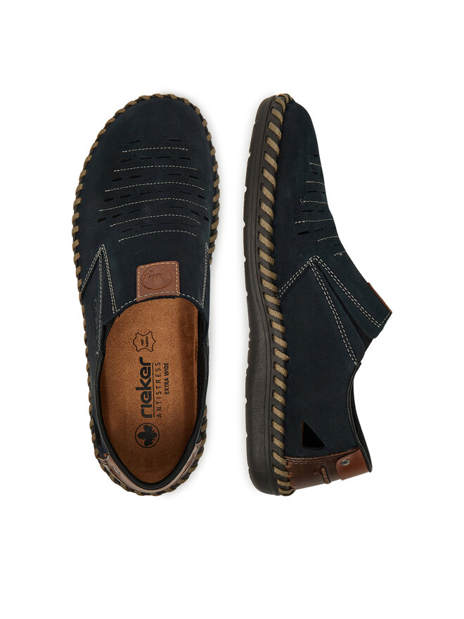Rieker Pantofi Rieker B2457-14 Bleumarin