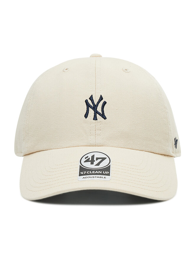47 Brand Kšiltovka 47 Brand New York Yankees MLB Base Runner Clean Up B-BSRNR17GWS-NT Béžová