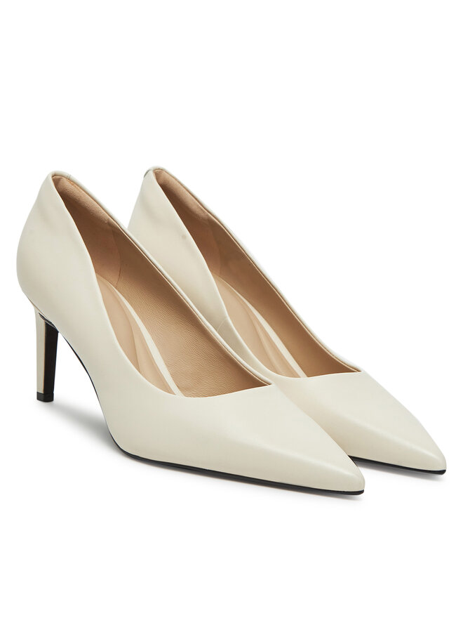 Calvin Klein Γόβες Calvin Klein Pump 70 Pointy Hw Bar Lth HW0HW02561 Εκρού
