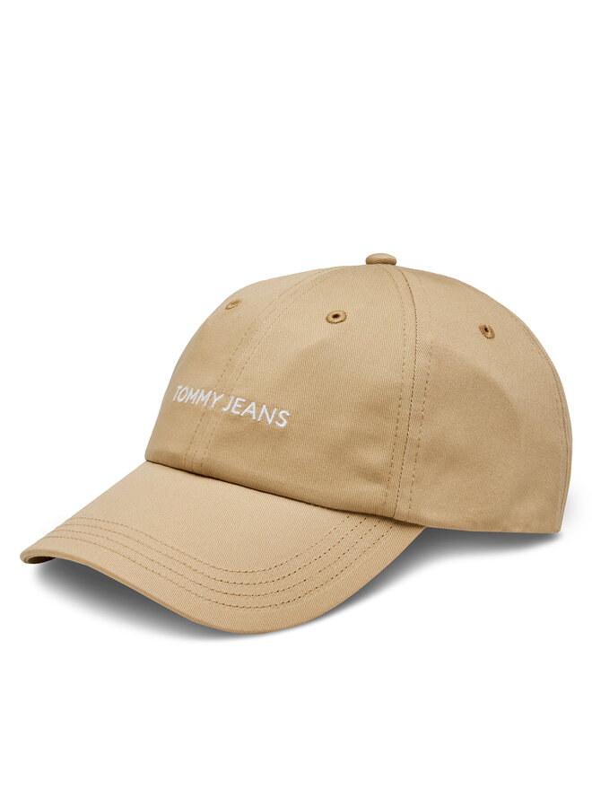 Tommy Jeans Czapka z daszkiem Tommy Jeans Tjm Linear Logo Cap AM0AM12024 Beżowy