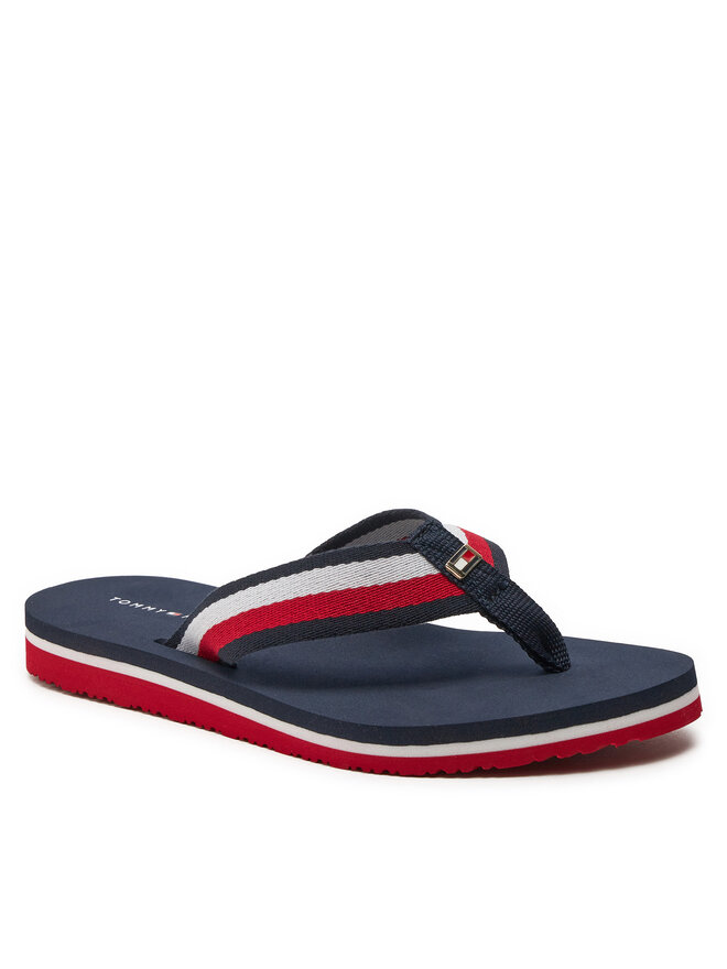 Tommy Hilfiger Zehentrenner Tommy Hilfiger Corporate Beach Sandal FW0FW07986 Bunt