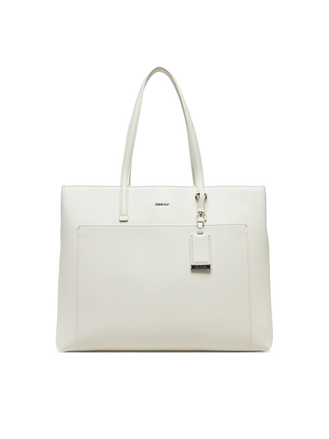 Calvin Klein Borsetta Calvin Klein Ck Must Medium Shopper W/Pocket K60K613019 Écru