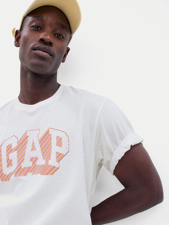 Gap Gap Marškinėliai 664011-02 Balta Regular Fit