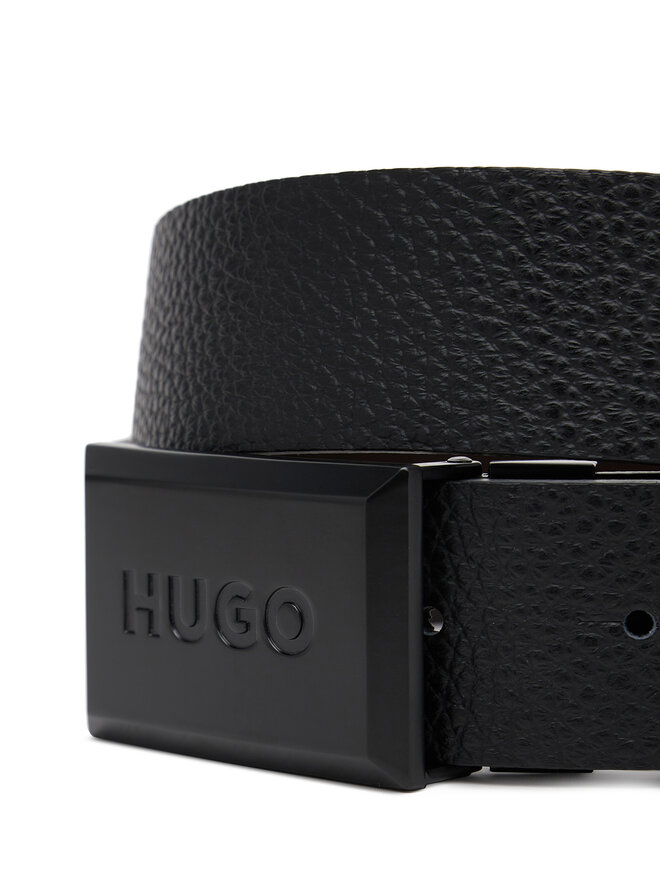 HUGO Pasek Męski HUGO 50529706 Czarny