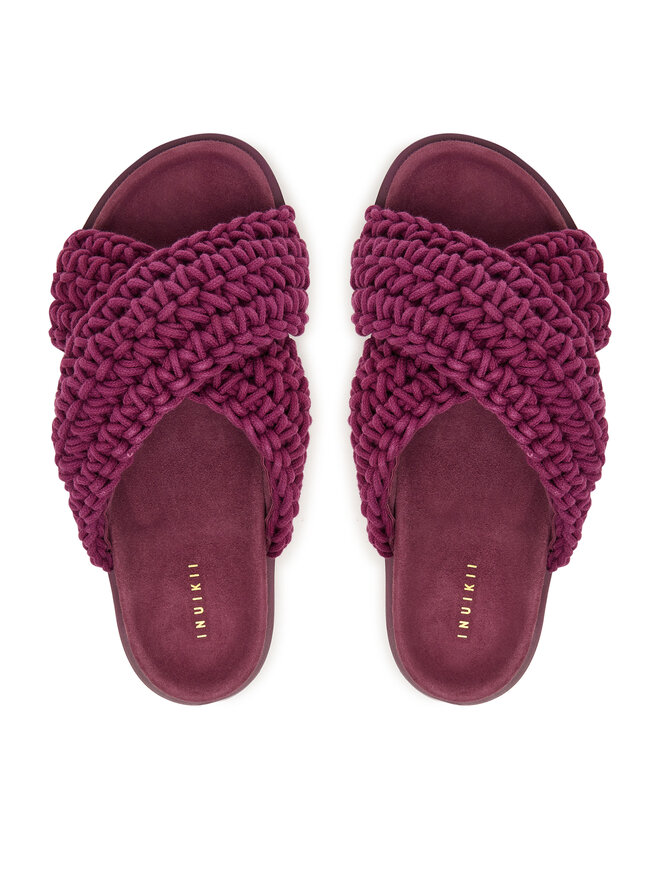 Inuikii Pantoletten Inuikii Woven 1004.003.0062 Dunkelrot