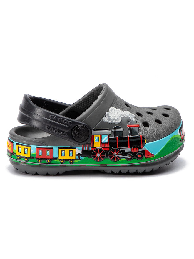 Pantoletten Crocs Crocsfl Train Band Clog K 205516 Grau | eschuhe.de