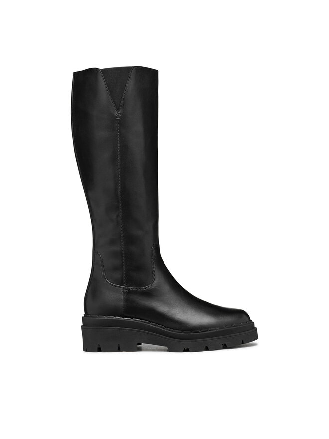 Geox Kozačky Geox D Felleny D46XED 043NH C9999 Černá