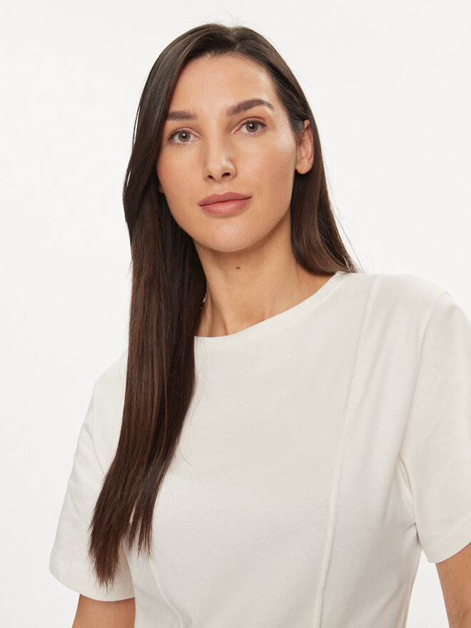 United Colors Of Benetton United Colors Of Benetton Marškinėliai 3BL0D106A Écru Regular Fit