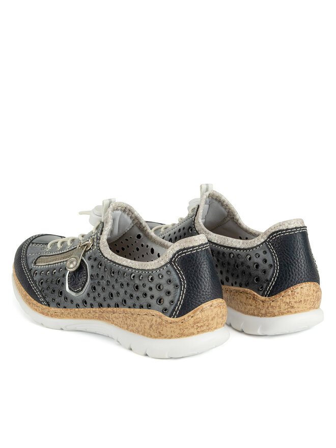 Rieker Pantofi Rieker N42P6-14 Bleumarin