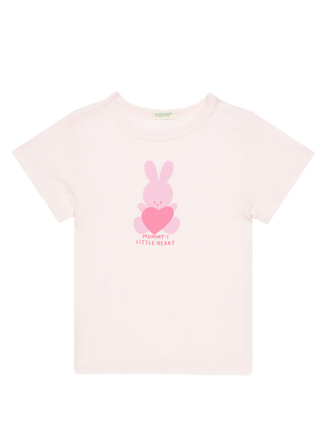 United Colors Of Benetton United Colors Of Benetton Camiseta 3I1XA1067 Rosa Regular Fit