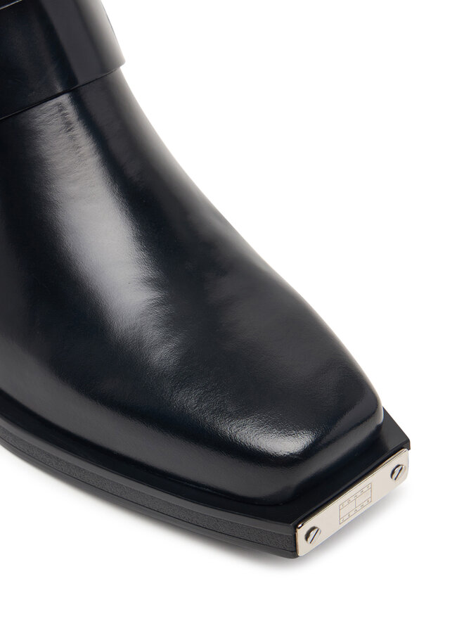Tommy Jeans Stiefeletten Tommy Jeans Tjw Buckle Leather Cowboy Boots EN0EN03143 Schwarz