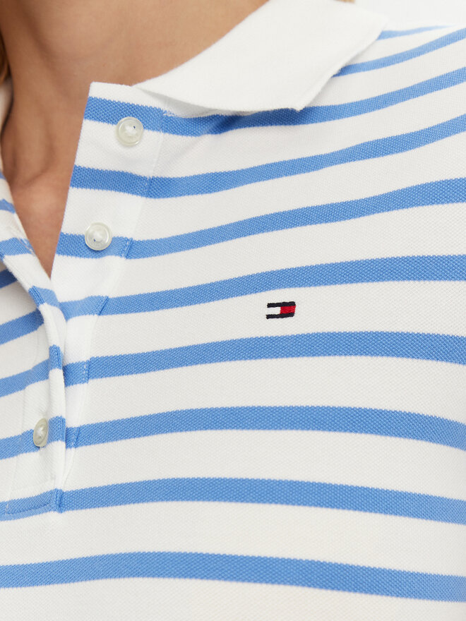 Tommy Hilfiger Tommy Hilfiger Поло 1985 WW0WW43225 Блакитний Slim Fit