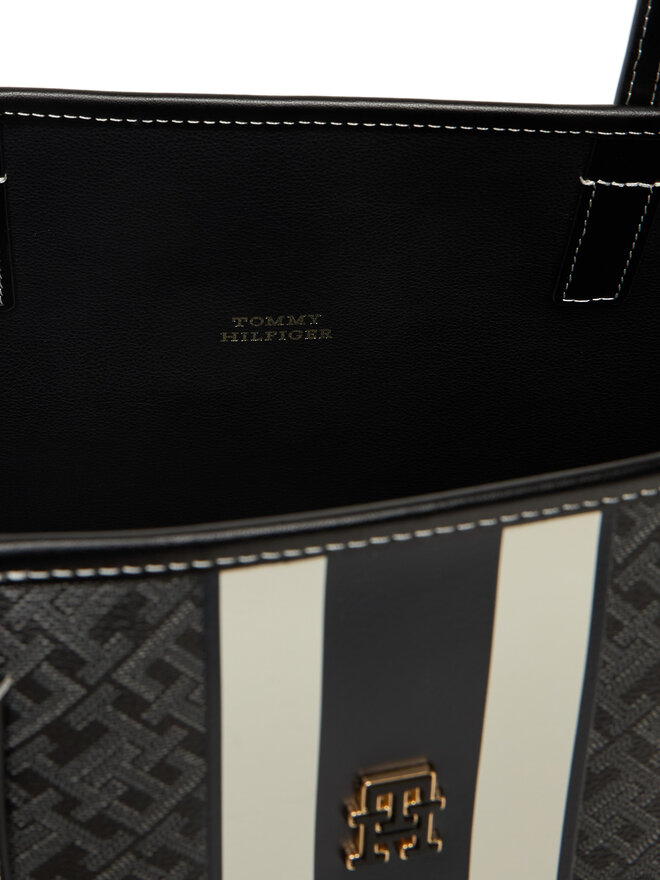 Tommy Hilfiger Geantă Tommy Hilfiger Th Monoplay Le Maxi Tote AW0AW17697 Negru