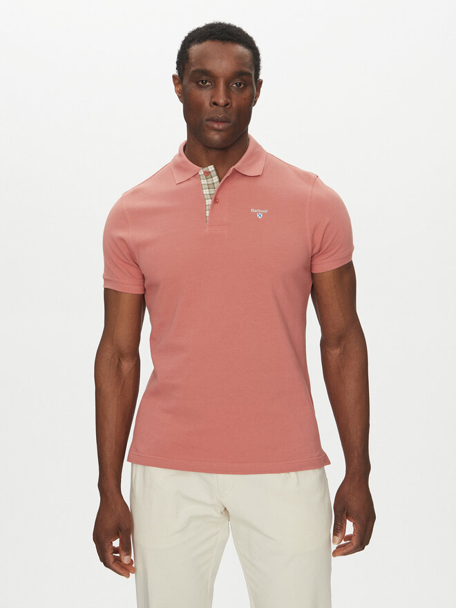 Barbour Barbour Poloshirt Tartan MML0012PI55 Rosa Regular Fit