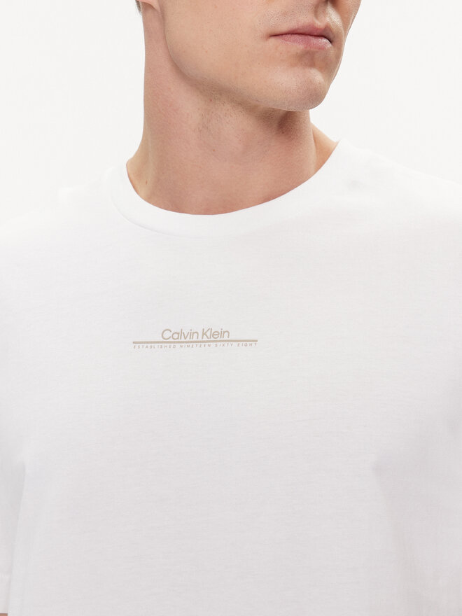 Calvin Klein Calvin Klein Camiseta Linear Back Logo K10K112486 Blanco Regular Fit
